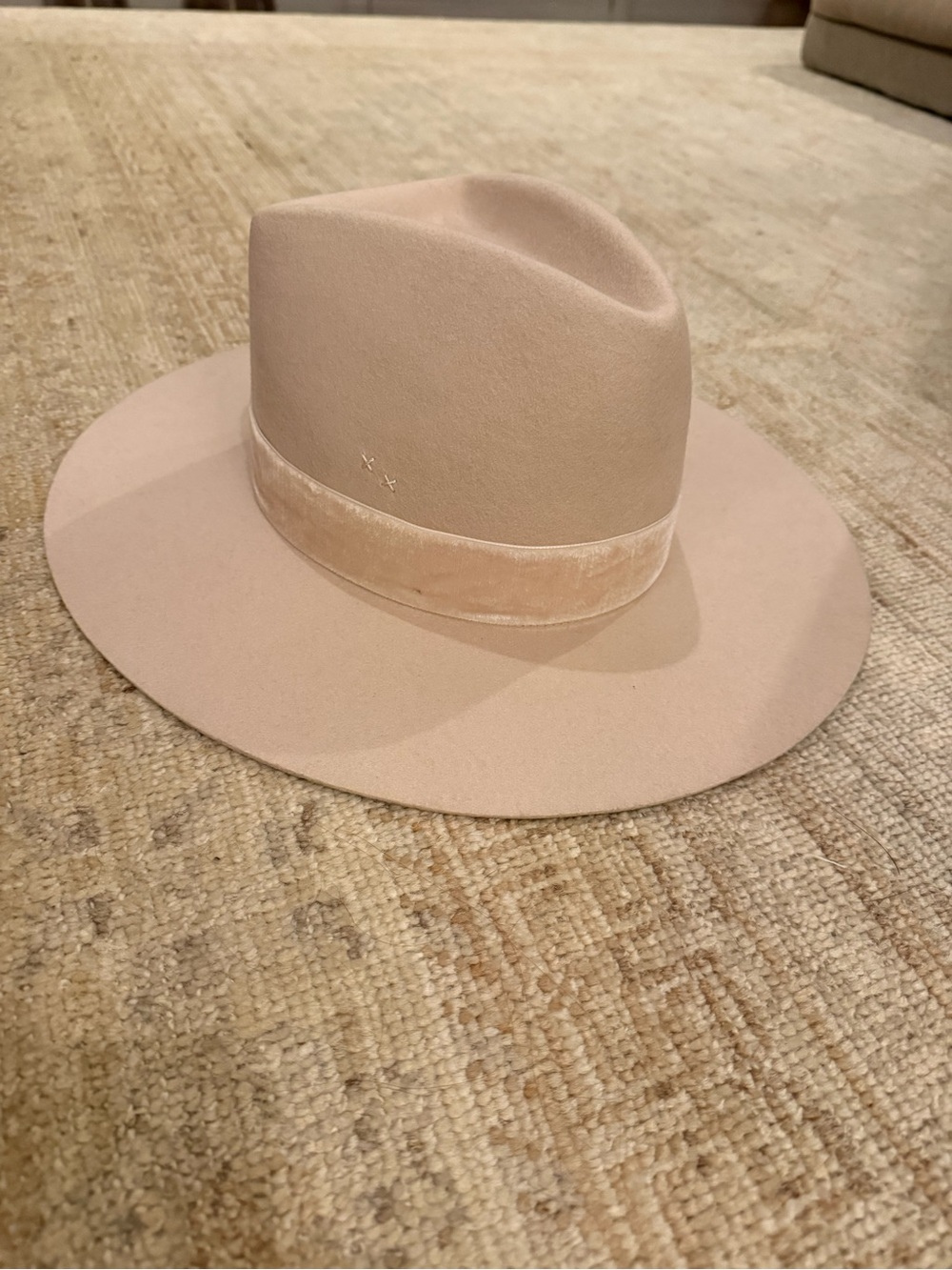 Lack Of Color Wide Brim Felt Fedora - Blush